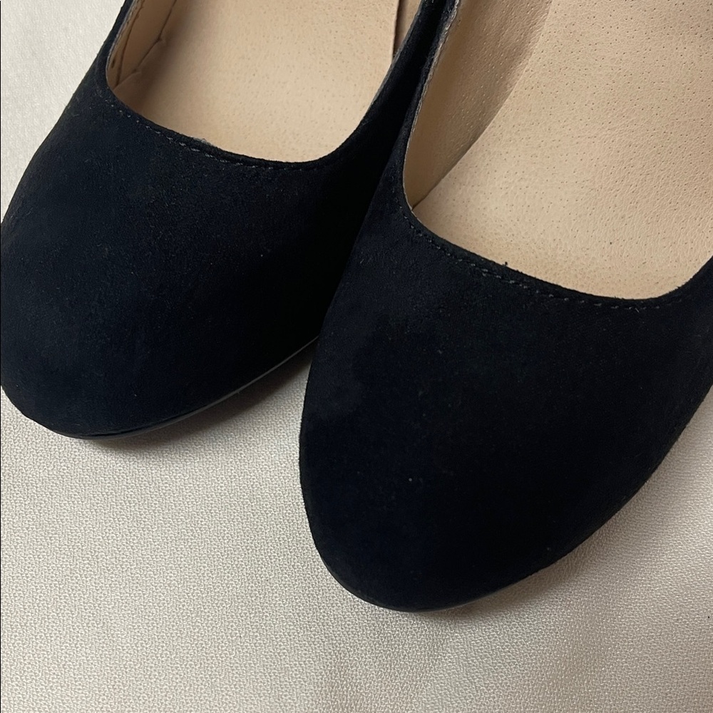 Nine West Black Suede Mary Jane Heels - Picture 4 of 13